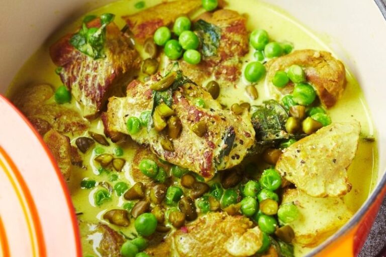 Curry d’agneau aux petits pois