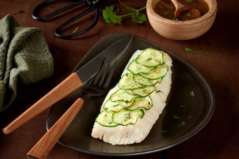 Aiglefin en écailles de concombre