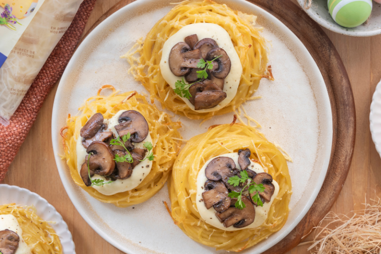 Nids de pâtes croustillants