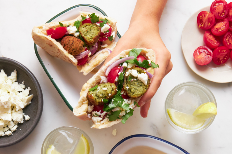 Pita aux falafels et houmous
