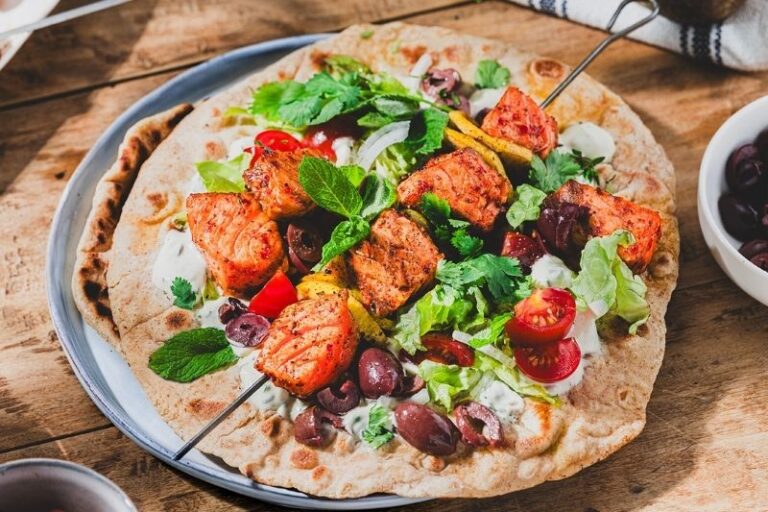 Kebab au saumon de Norvège