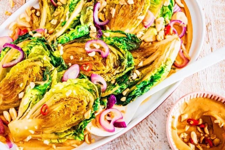 Sucrines braisées à la cacahuète