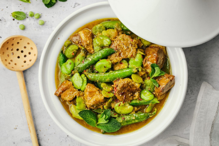 Tajine d’agneau aux légumes de printemps