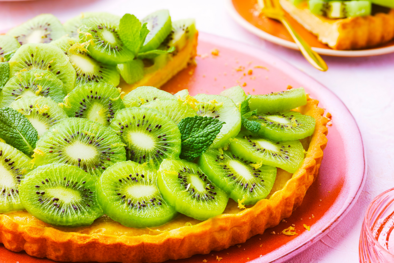 Tarte aux kiwis à la crème citronnée