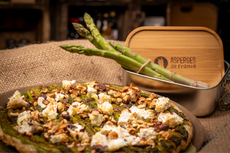Tarte tatin d’asperges vertes