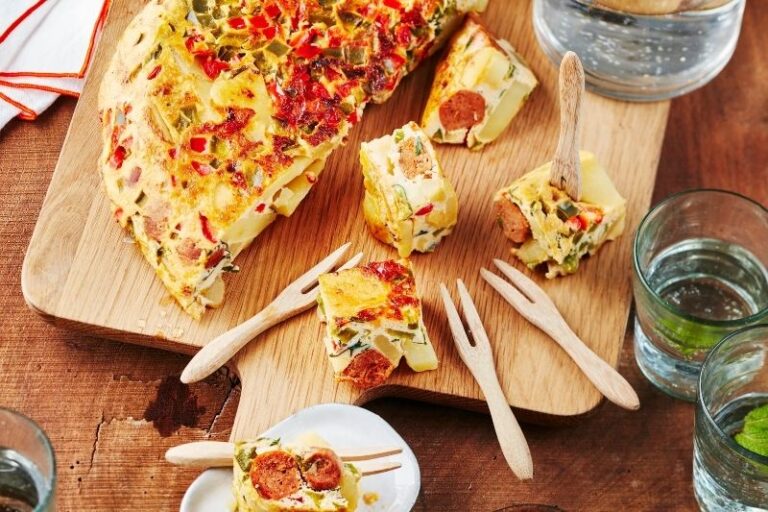 Tortilla aux merguez de lapin