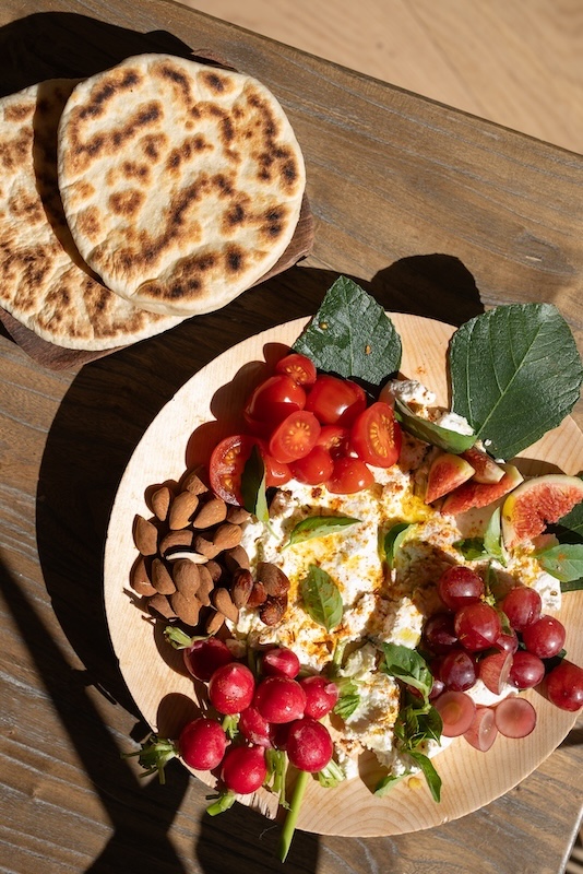recette Apéro au fromage frais et pita