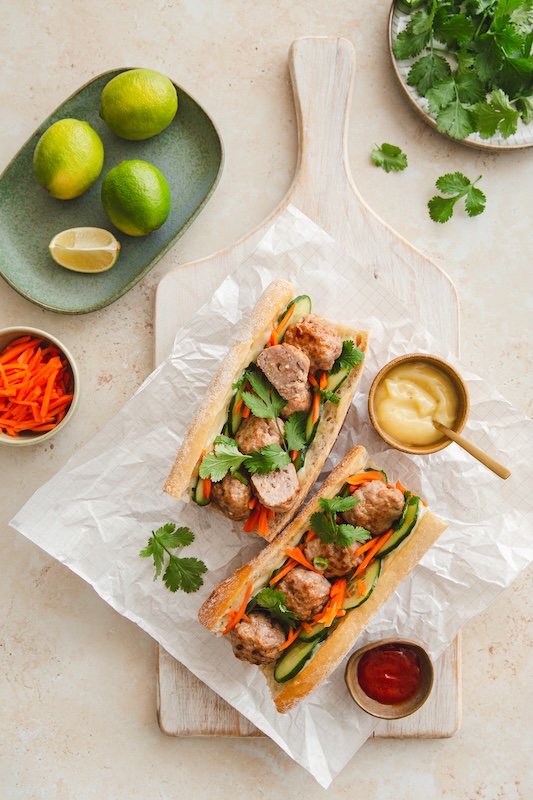 recette de Banh mi au haché de veau