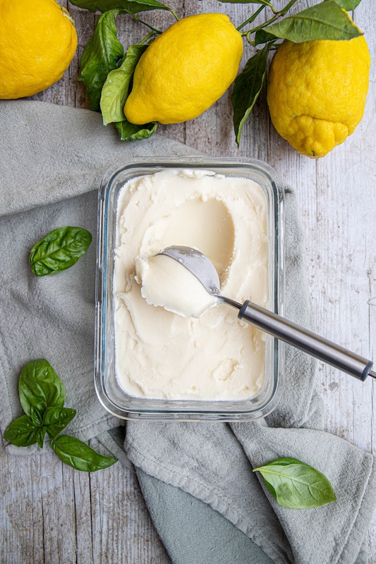 recette de Glace au citron à la gomme d’acacia