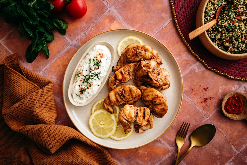 Râbles de lapin chawarma