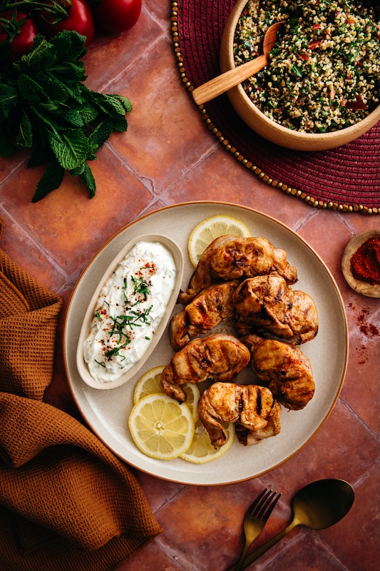 recette de Râbles de lapin chawarma