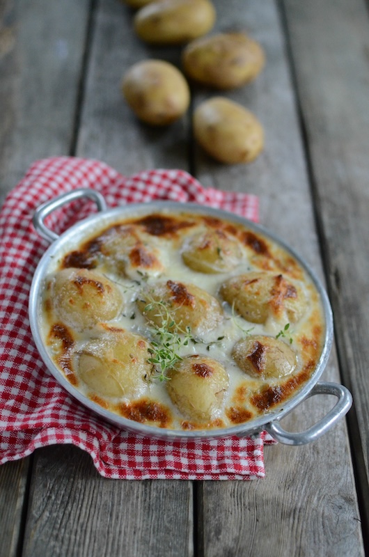 recette de Primeurs La Noirmoutier gratinées au Gorgonzola