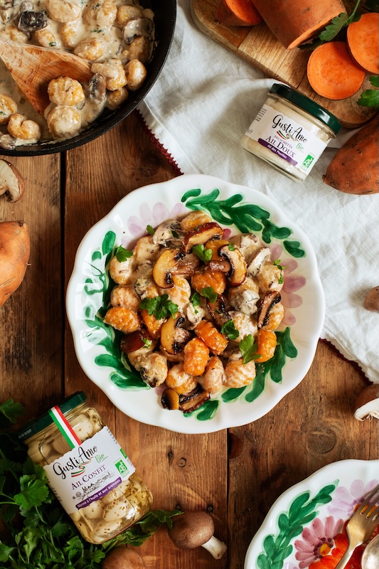 recette de Gnocchi de patate douce en sauce
