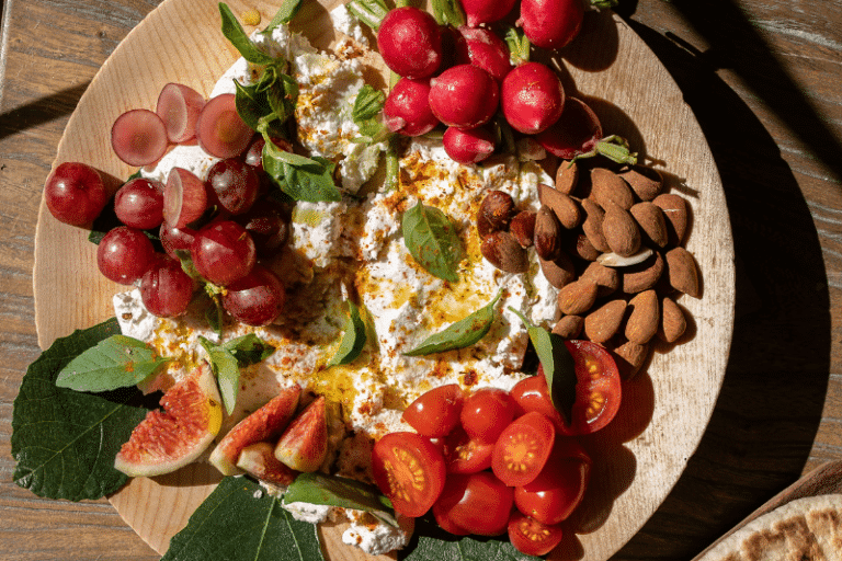 Apéro au fromage frais et pita