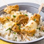 Brochettes de porc et Reblochon