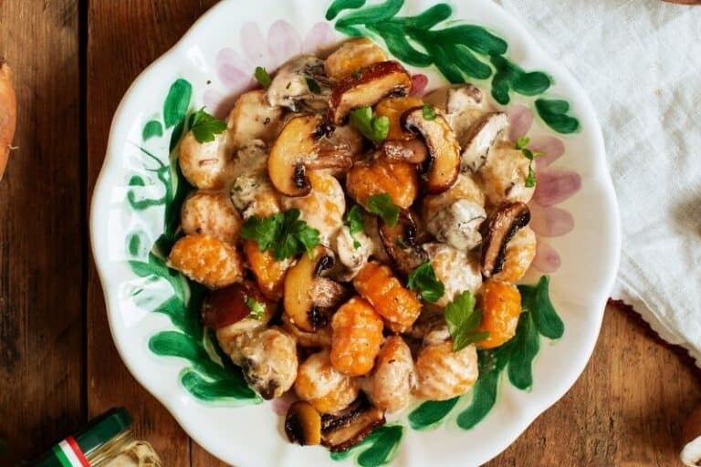 Gnocchi de patate douce en sauce