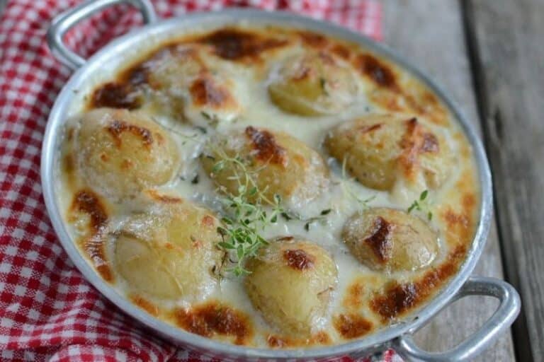 Primeurs La Noirmoutier gratinées au Gorgonzola