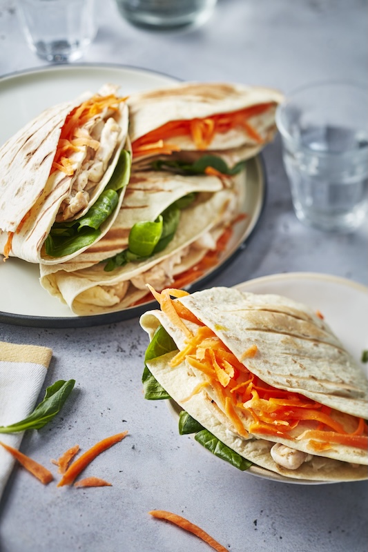recette de Wrap hack de carottes râpées