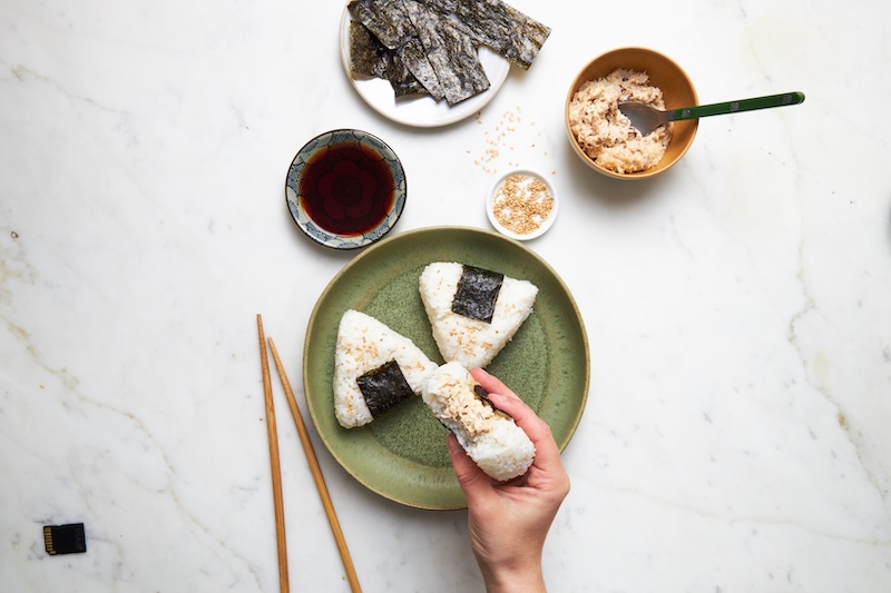 recette de Onigiri thon mayo et oignon