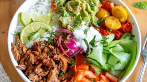 Rainbow bowl de cuisses de pintade