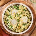 Risotto aux petits pois et courgette
