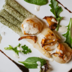 Asperges panées et Saint-Jacques