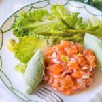 Tartare de saumon et glace aux asperges
