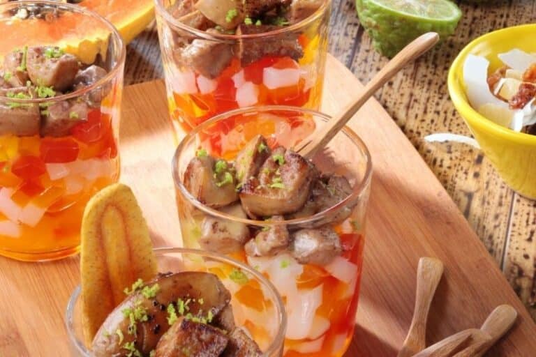 Verrines exotiques au foie gras