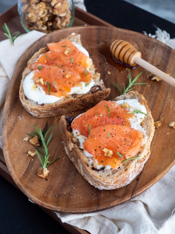 tartines de saumon fumé