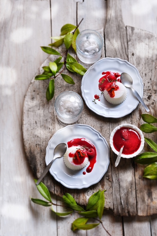 recette de Blanc-manger coulis poivron