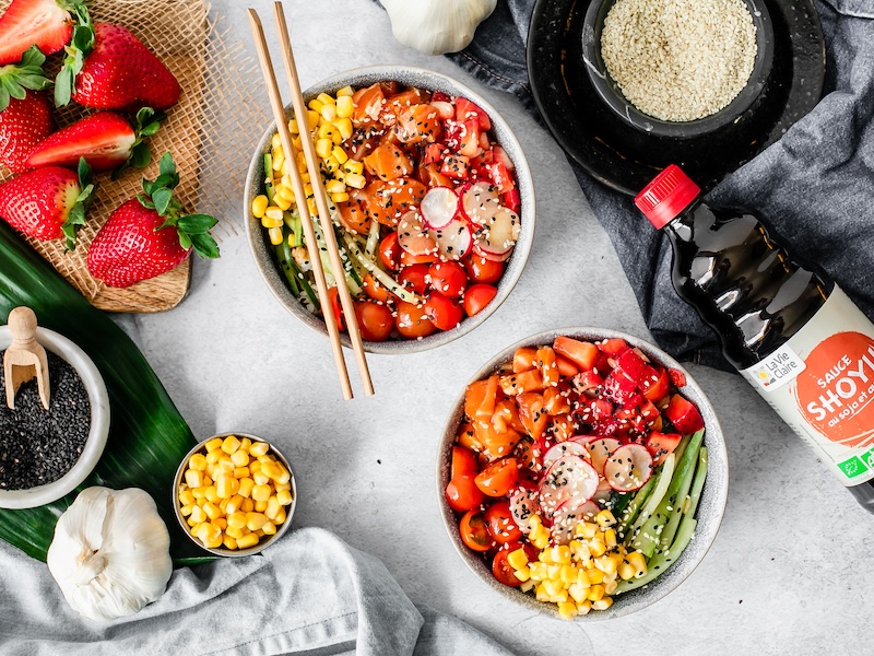 recette de Buddha bowl estival à la truite