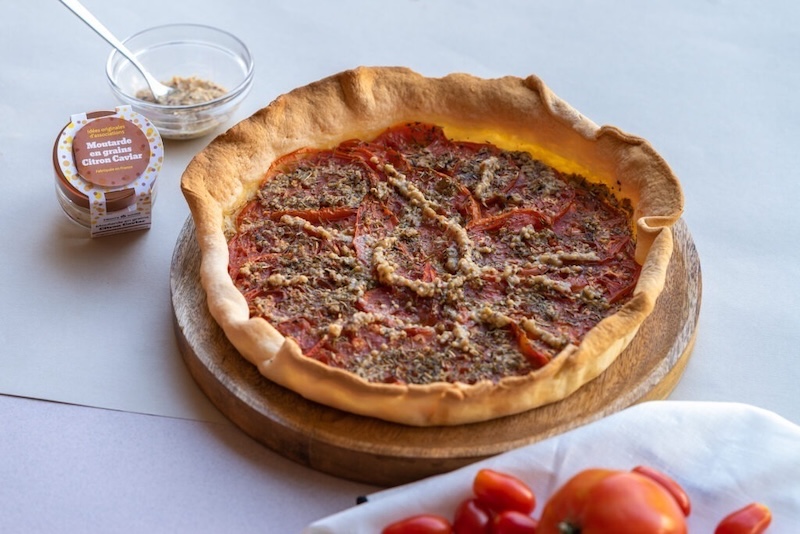 recette de Tarte à la tomate et citron caviar