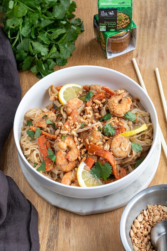recette de Pad Thaï aux crevettes facile