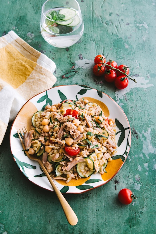 recette de Salade de miettes de thon au blé