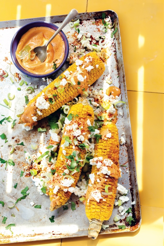 recette de Maïs grillé sauce feta
