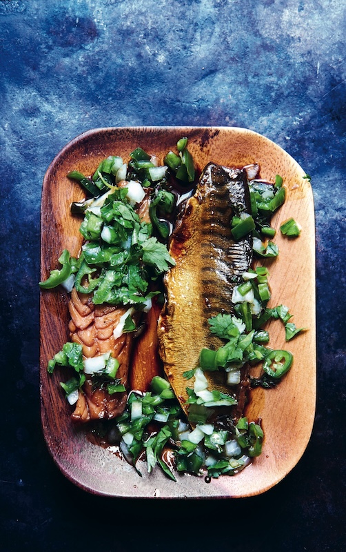 recette de Maquereau laqué sauce chimichurri