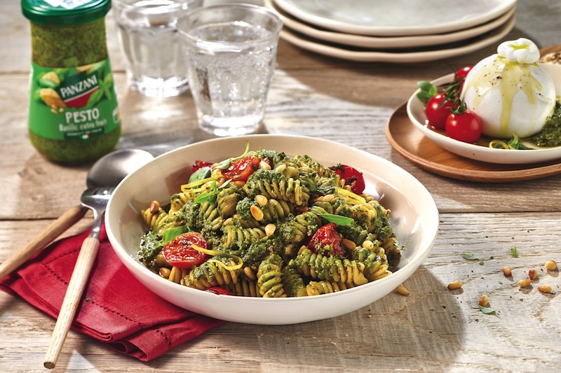 recette de Fusilli au pesto basilic extra frais