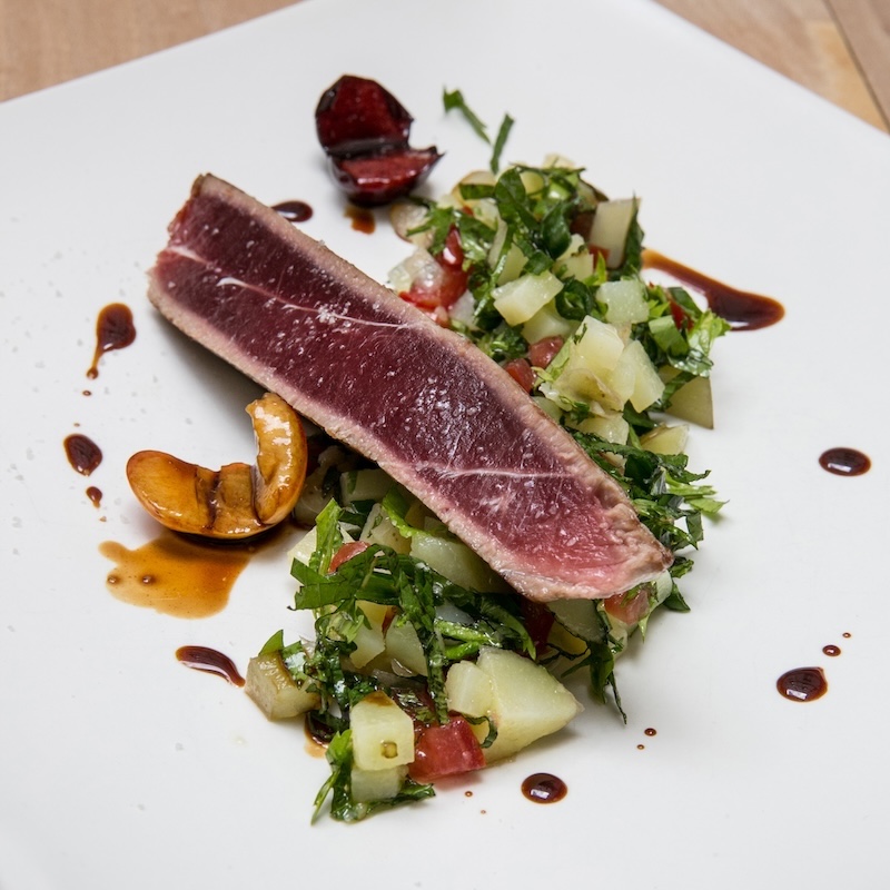 recette de Thon rouge réduction cerise