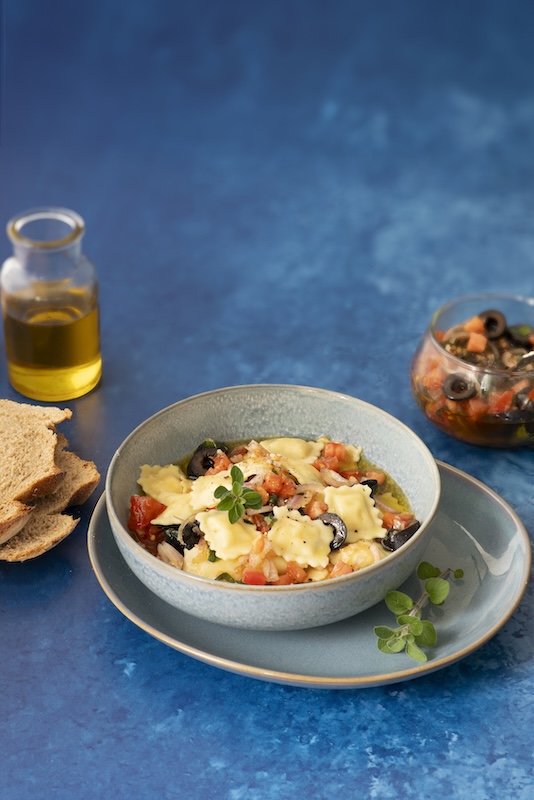 recette de Raviolines au chèvre et sauce vierge