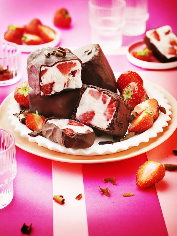 recette de Rochers glacés aux fraises