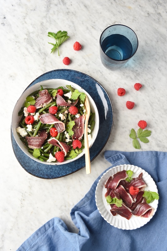 recette de Salade de haricots verts et magret