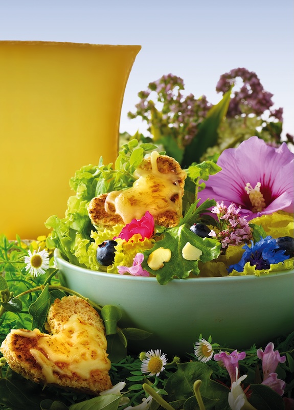 recette de Salade fleurie au Beaufort