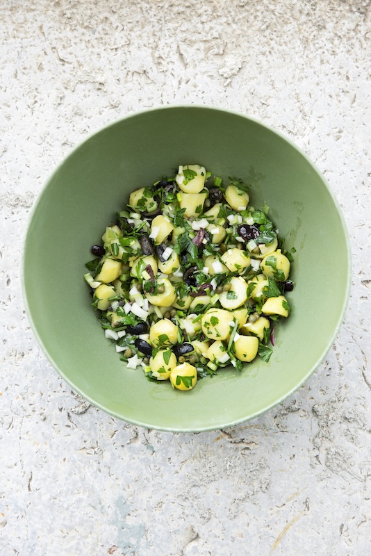 recette de Salade de pommes de terre aux herbes