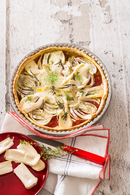 recette de Tarte Reblochon tomate et fenouil