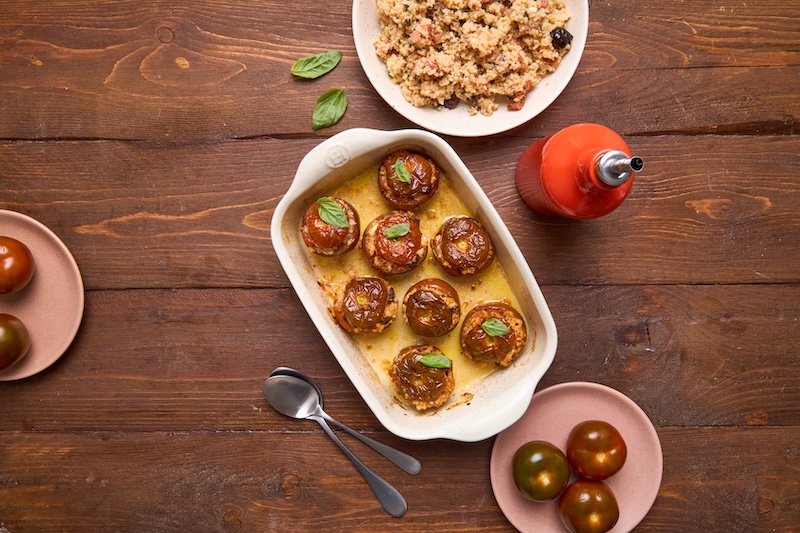 recette de Tomates farcies aux olives et boulgour