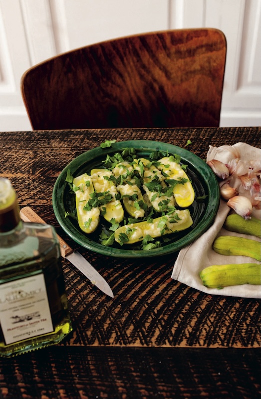 recette de Courgettes à la crème d’ail
