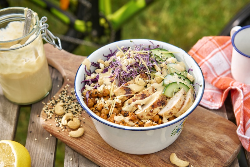 recette de Salade de poulet au chou rouge