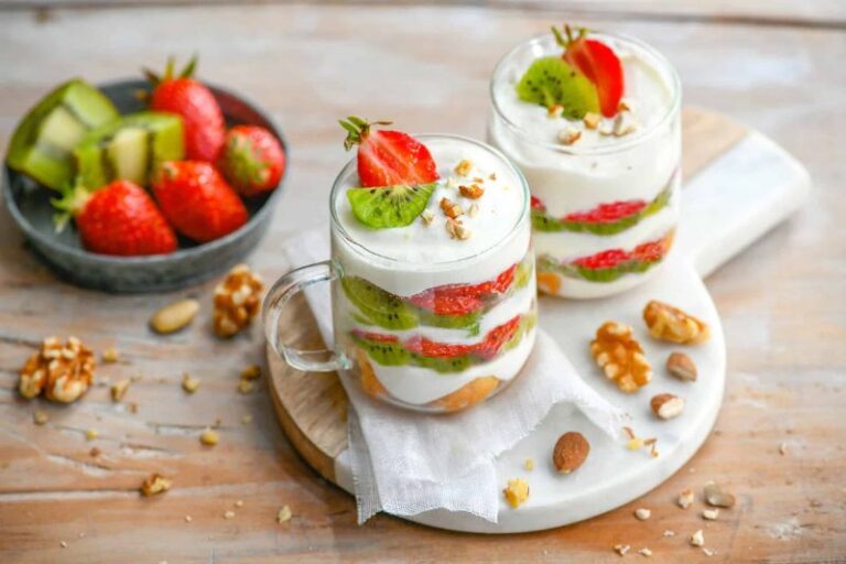 Charlotte tricolore kiwi-fraise