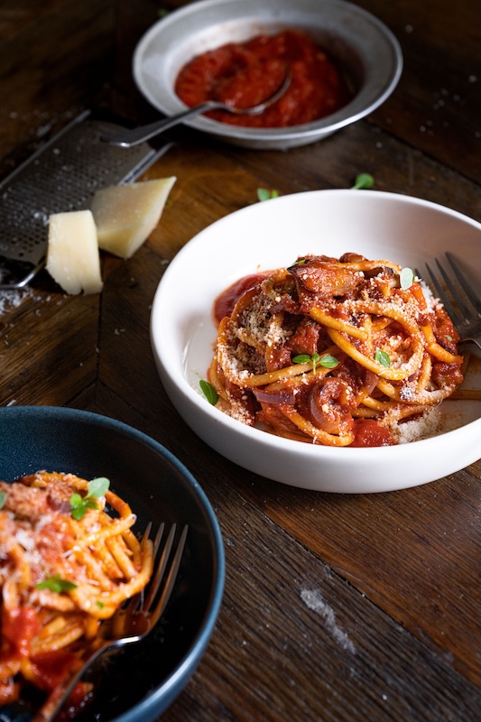 recette de Bucatini all’amatriciana