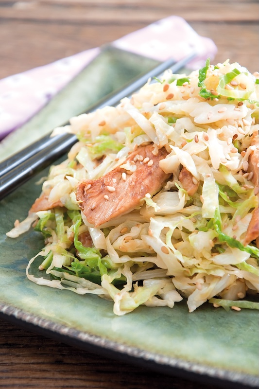recette de Wok de chou vert au poulet